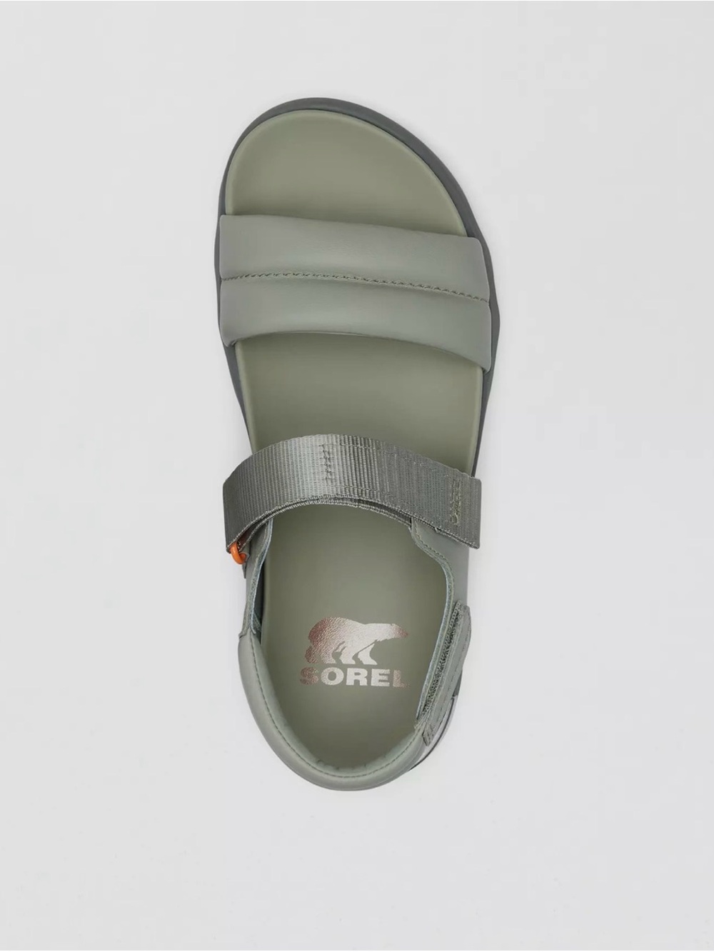Sorel Olive Green Kids Hook-and-Loop Strap Sandals